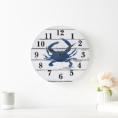 Blue Crab Ship Beach Rustic Painting Grote Klok (Huis)