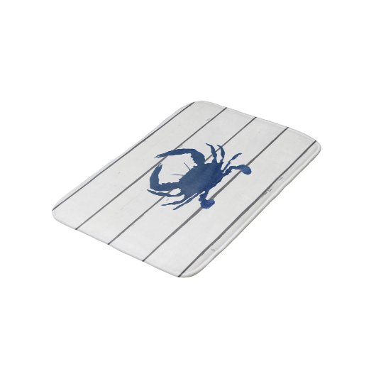 Blue Crab Shiplap Beach Badmat (Gekanteld)