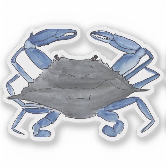 Blue Crab Sticker (Voorkant)