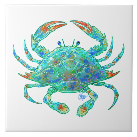 Blue Crab Tile Tegeltje (Voorkant)