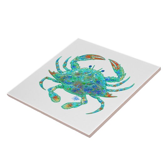 Blue Crab Tile Tegeltje (Zijkant)