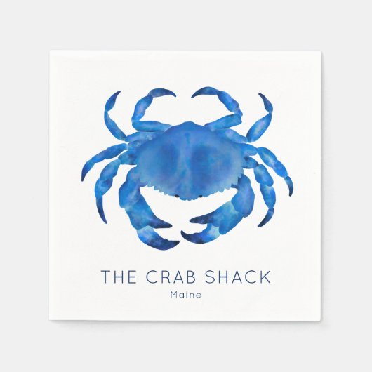 Blue Crab Vis Restaurant Servet (Voorkant)