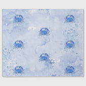 Blue Crab Watercolor Cadeaupapier (Vlak)
