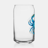 Blue Crab Waterverf Art - Coastal Zee Life Blikvorm Glas (Rechts)