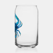 Blue Crab Waterverf Art - Coastal Zee Life Blikvorm Glas (Links)