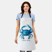 Blue Crab Waterverf Art - Coastal Zee Life Schort (Gedragen)