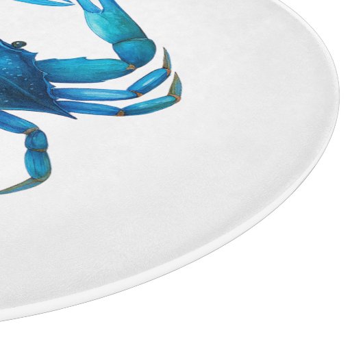 Blue Crab Waterverf Art - Coastal Zee Life Snijplank (Hoek)