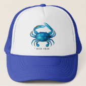 Blue Crab Waterverf Art - Coastal Zee Life Trucker Pet (Voorkant)