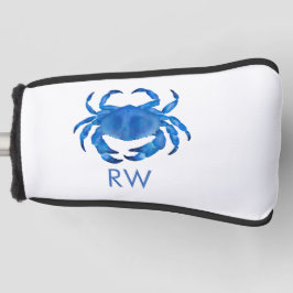 Blue Crab Waterverf gepersonaliseerd Golfheadcover