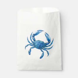Blue Crab Waterverf Illustratie - Ocean Zee Life Bedankzakje