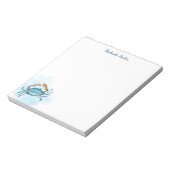 Blue Crab Waterverf Ocean Gepersonaliseerd Notitieblok (Linkerzijde)