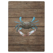 Blue Crab Wood Grain Klembord (Achterkant)
