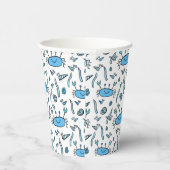 Blue Crab Zee Animals Pattern Kids Verjaardag Papieren Bekers (Rechts)