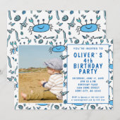 Blue Crab Zee Animals Shell Boy Birthday Kaart (Voorkant / Achterkant)