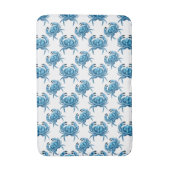 Blue Crabs Classic Coastal Pattern Badmat (Voorkant Verticaal)