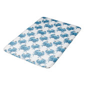 Blue Crabs Classic Coastal Pattern Badmat (Gekanteld)