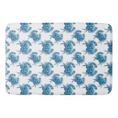 Blue Crabs Classic Coastal Pattern Badmat (Voorkant)