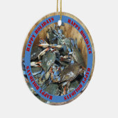 Blue Crabs - Kerstmis in North Carolina Keramisch Ornament (Rechts)