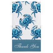 Blue Crabs Seaside Pattern Klein Cadeauzakje (Achterkant)