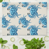 Blue Crabs Seaside Pattern Theedoek (Gevouwen)