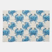 Blue Crabs Seaside Pattern Theedoek (Horizontaal)
