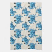 Blue Crabs Seaside Pattern Theedoek (Verticaal)