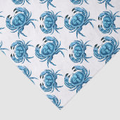 Blue Crabs Seaside Pattern Tissuepapier (Detail)