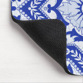 Blue Cracked Ceramic Style Azulejo  Muismat (Hoek)