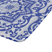 Blue Cracked Ceramic Style Azulejo  Snijplank (Hoek)