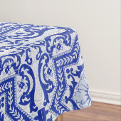 Blue Cracked Ceramic Style Azulejo  Tafelkleed (Voorbeeld)