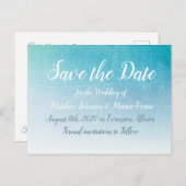 Blue Crackle op maat gesneden Sla het Briefkaart D (Voorkant / Achterkant)