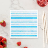 Blue Crackle Striped Paper Lunch Napkins Servet (Insitu)