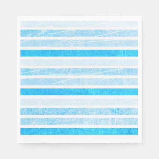 Blue Crackle Striped Paper Lunch Napkins Servet (Voorkant)