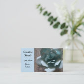 Blue Crafted Roos Designer Visitekaartje (Staand voorkant)