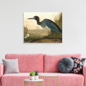 Blue Crane Heron Audubon Painting Canvas Afdruk (Insitu (Woonkamer))