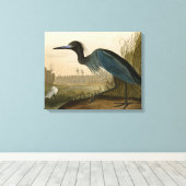 Blue Crane Heron Audubon Painting Canvas Afdruk (Insitu (Houten vloer))
