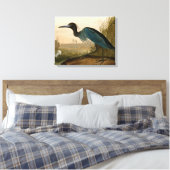 Blue Crane Heron Audubon Painting Canvas Afdruk (Insitu (Slaapkamer))