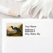 Blue Crane Heron Audubon Painting Etiket (Insitu)