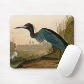 Blue Crane Heron Audubon Painting Muismat (Met muis)