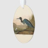 Blue Crane Heron Audubon Painting Ornament (voorkant)