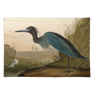 Blue Crane Heron Audubon Painting Placemat