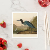Blue Crane Heron Audubon Painting Servetten (Insitu)
