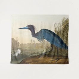 Blue Crane of Heron, 1836, De vogels van Amerika Wandkleed