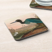 Blue Crane of Heron Birds of America Audubon Print Bier Onderzetter (Linkerzijde)