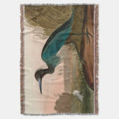Blue Crane of Heron Birds of America Audubon Print Deken (Voorkant Verticaal)