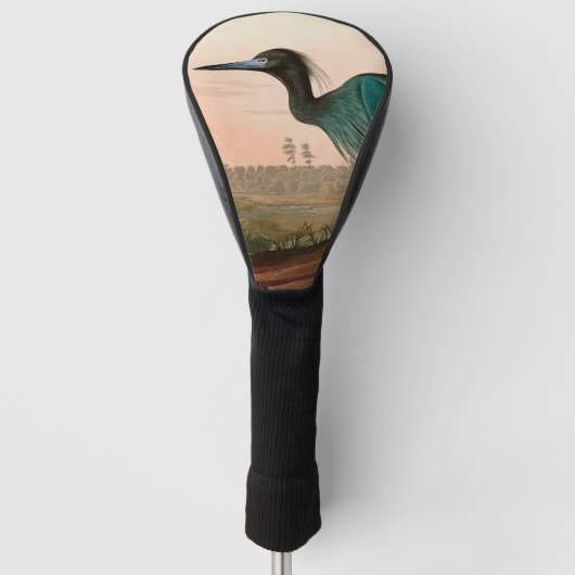 Blue Crane of Heron Birds of America Audubon Print Golfheadcover (Voorkant)