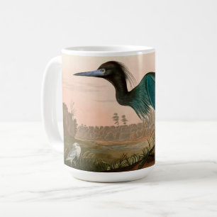 Blue Crane of Heron Birds of America Audubon Print Koffiemok