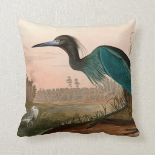Blue Crane of Heron Birds of America Audubon Print Kussen