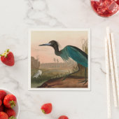 Blue Crane of Heron Birds of America Audubon Print Servet (Insitu)