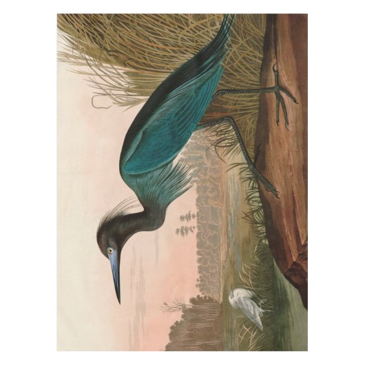Blue Crane of Heron Birds of America Audubon Print Tafelkleed (Voorkant)